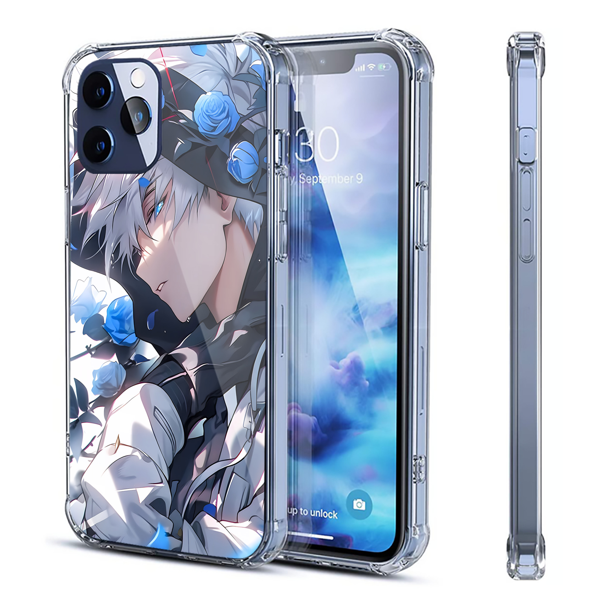 （画像用） 呪術廻戦 Jujutsu Kaisen 【iPhone 12シリーズ対応】透明スマホケース（クリアソフトケース）